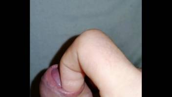 19yo plays with his Foreskin